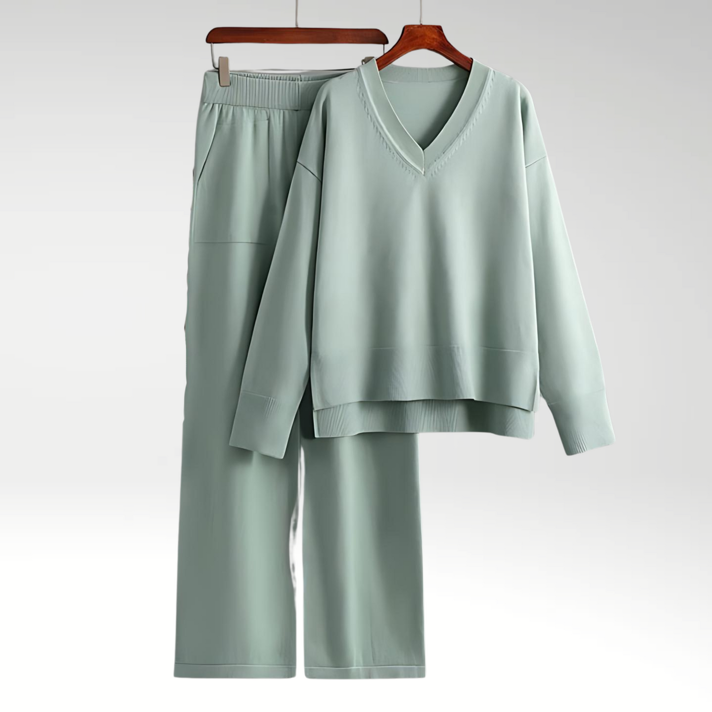 Fashiant™   | Ensemble deux pièces V-neck de luxe