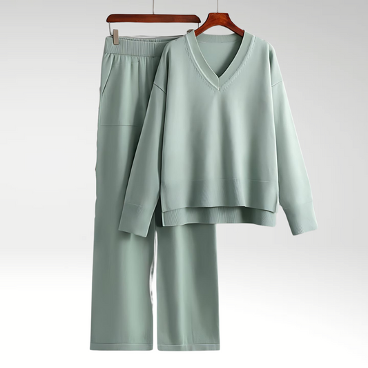 Fashiant™   | Ensemble deux pièces V-neck de luxe