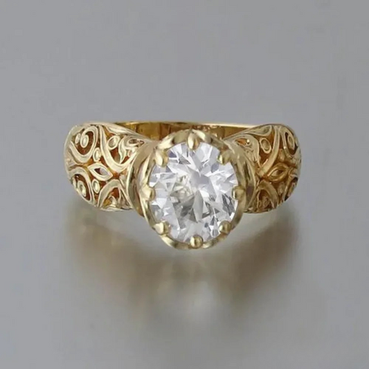 Bague en zirconium blanc élégante