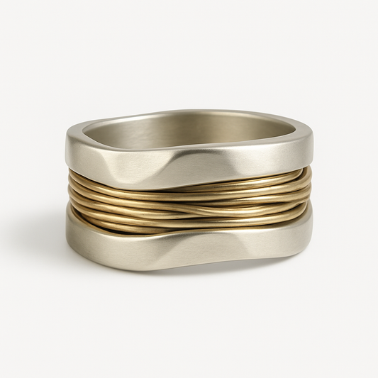 Bague en Argent et Fils d'Or